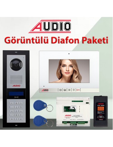 Audio 15 Daire Kart Okuyuculu Görüntülü Diafon