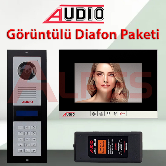 Audio 2 Daire Görüntülü Diafon
